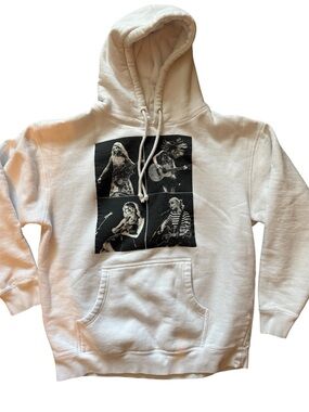 Taylor Swift Eras Tour Hoodie Official Merch Size Large Cream Graphic Sweatshirt